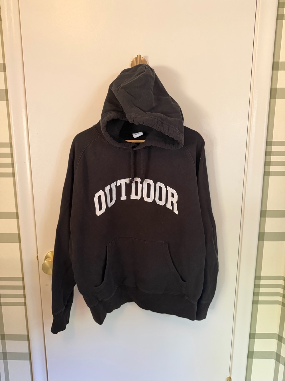 Outdoor Voices Black Hoodie with White Logo
